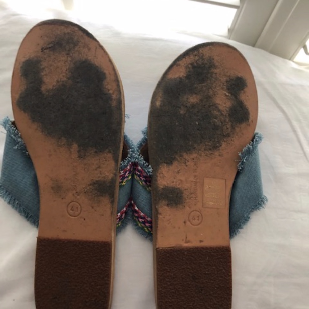 Ancient Greek Sandals Blue Multicolor Sandals - Picture 2 of 3